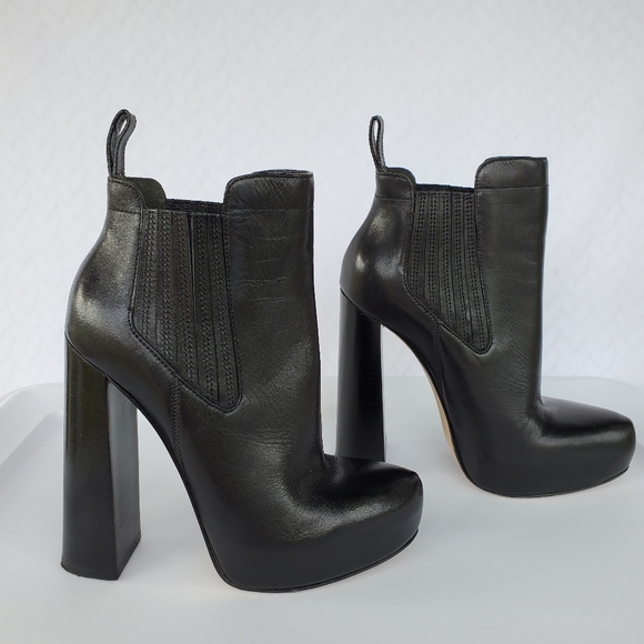 SOLD Alexander Wang Black Platform Anabela Bootie Sz 38 - Picture 3 of 16